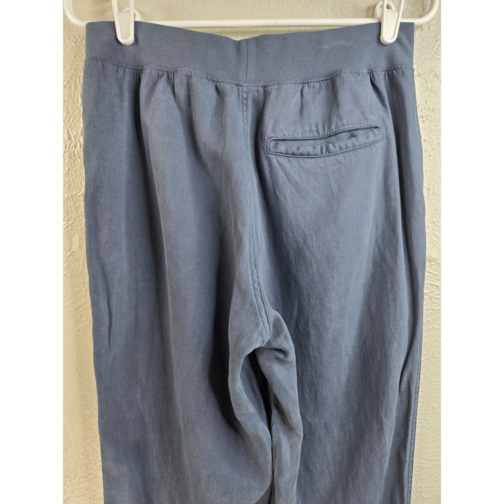 Faherty Linen Blend Tapered Leg Pants S Navy Blue Lightweight Relaxed Fit Pullon - Picture 6 of 9